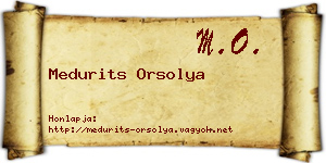 Medurits Orsolya névjegykártya