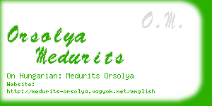 orsolya medurits business card